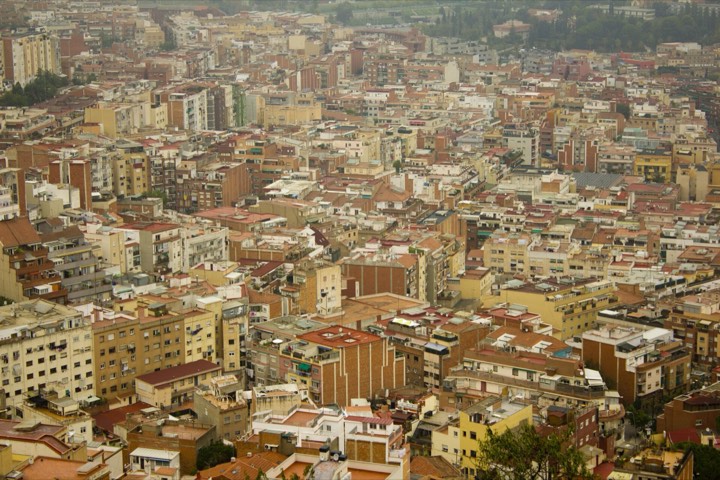 The view over Barcelona from Turó de la Rovira, the Bunkers del Carmel lookout