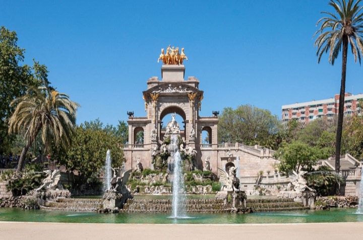 The monumental cascade in Parc de la Ciutadella, the park that houses Barcelona Zoo